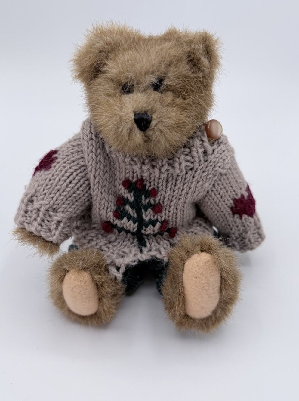 Vintage Boyds Bears Archive Series Plush Teddy Bear Christmas Sweater 1990s